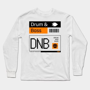 DRUM AND BASS  - DNB Ticket Steez (black/orange) Long Sleeve T-Shirt